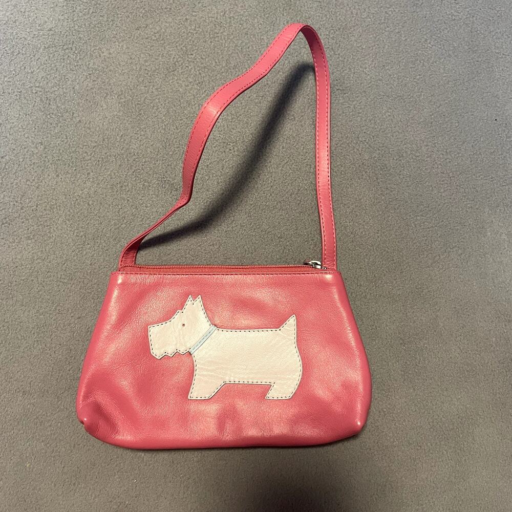 Radley London Pink Lilac Mini Bag Vintage Y2K Dog Classic Small Leather British